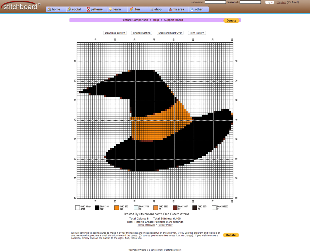 stitchboard witch hat pattern