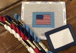 American flag needlepoint