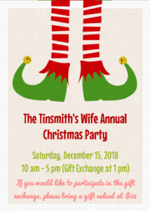 Tinsmith's wife christmas party