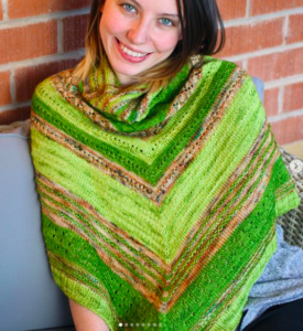 Riotous shawl designed by Jessica Correa
