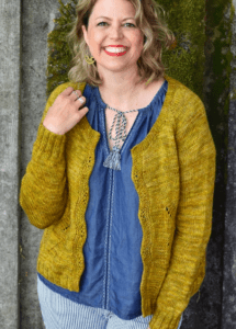 yellow knitted sweater 